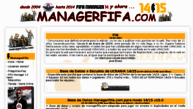 What Managerfifa.com website looked like in 2015 (9 years ago)