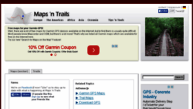 What Mapsntrails.com website looked like in 2015 (9 years ago)
