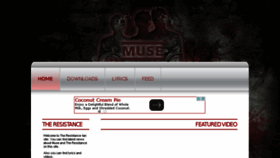 What Museresistance.com website looked like in 2015 (9 years ago)
