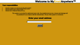 What Myemailanywhere.org website looked like in 2015 (9 years ago)