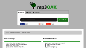 What Mp3oak.com website looked like in 2015 (9 years ago)