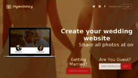 What Mywedstory.com website looked like in 2015 (9 years ago)