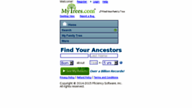 What Mytrees.com website looked like in 2015 (8 years ago)