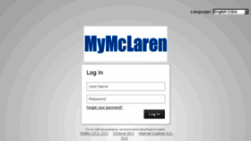 What My.mclaren.org website looked like in 2015 (8 years ago)