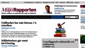 What Miljorapporten.se website looked like in 2015 (8 years ago)