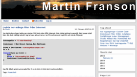 What Martinfranson.se website looked like in 2015 (8 years ago)