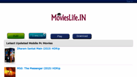 What Movieslife.in website looked like in 2015 (10 years ago)