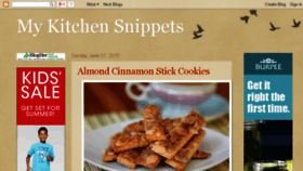 What Mykitchensnippets.com website looked like in 2015 (8 years ago)