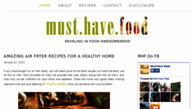 What Musthavefood.com website looked like in 2015 (8 years ago)