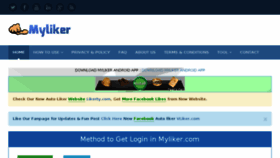 What Myliker.com website looked like in 2015 (8 years ago)