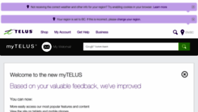 What Mytelus.com website looked like in 2015 (8 years ago)