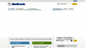 What Medtronic.eu website looked like in 2015 (8 years ago)