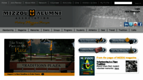 What Mizzou.com website looked like in 2015 (8 years ago)