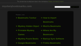 What Mysterybookmarks.com website looked like in 2015 (8 years ago)