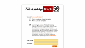 What Mailbox.brocku.ca website looked like in 2015 (8 years ago)