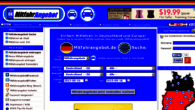What Mitfahrangebot.de website looked like in 2015 (8 years ago)