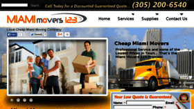 What Miamimovers123.com website looked like in 2015 (8 years ago)
