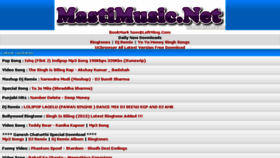 What Mastimusic.net website looked like in 2015 (8 years ago)