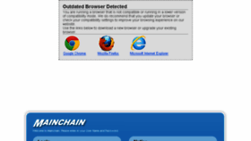 What Mainchain.net website looked like in 2015 (8 years ago)