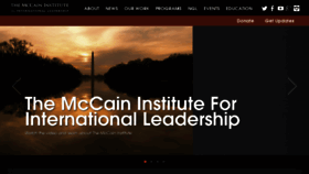 What Mccaininstitute.org website looked like in 2015 (8 years ago)