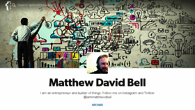 What Matthewdavidbell.com website looked like in 2015 (8 years ago)