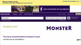 What My.monster.ca website looked like in 2015 (8 years ago)