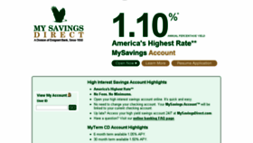 What Mysavingsdirect.com website looked like in 2015 (8 years ago)