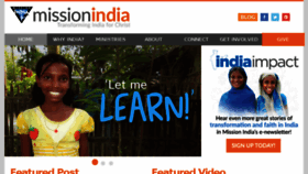 What Missionindia.org website looked like in 2015 (8 years ago)