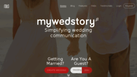What Mywedstory.com website looked like in 2015 (8 years ago)