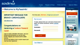 What Mypassinfo.com website looked like in 2015 (8 years ago)