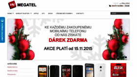 What Megatel.cz website looked like in 2015 (8 years ago)
