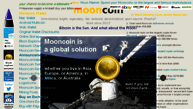 What Mooncoin.com website looked like in 2016 (8 years ago)