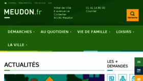 What Meudon.fr website looked like in 2016 (8 years ago)