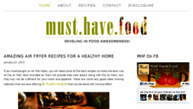 What Musthavefood.com website looked like in 2016 (8 years ago)