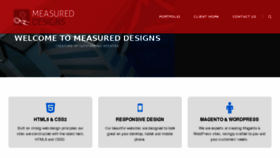 What Measureddesigns.com website looked like in 2016 (8 years ago)
