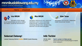 What Mrsmkualaklawang.edu.my website looked like in 2016 (8 years ago)