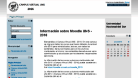 What Moodle.uns.edu.ar website looked like in 2016 (8 years ago)