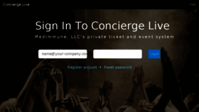 What Medimmunellc.conciergelive.com website looked like in 2016 (8 years ago)