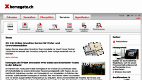 What Myhomegate.ch website looked like in 2016 (8 years ago)