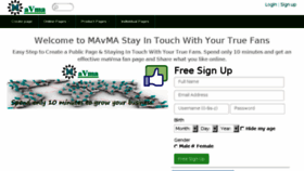 What Mavma.com website looked like in 2016 (8 years ago)