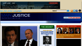 What Mainjustice.com website looked like in 2016 (8 years ago)