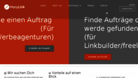 What Manylink.de website looked like in 2016 (8 years ago)