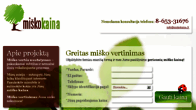 What Miskokaina.lt website looked like in 2016 (8 years ago)