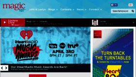 What Magic107.com website looked like in 2016 (9 years ago)