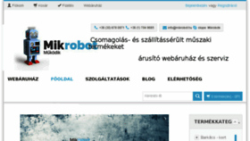What Mikrobot.hu website looked like in 2016 (8 years ago)