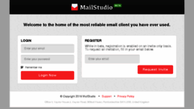 What Mailstudio.org website looked like in 2016 (8 years ago)