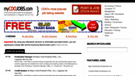 What Mycdojobs.com website looked like in 2016 (8 years ago)