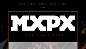 What Mxpx.com website looked like in 2016 (8 years ago)