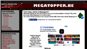 What Megatopper.be website looked like in 2016 (8 years ago)