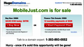 What Mobilejust.com website looked like in 2016 (8 years ago)